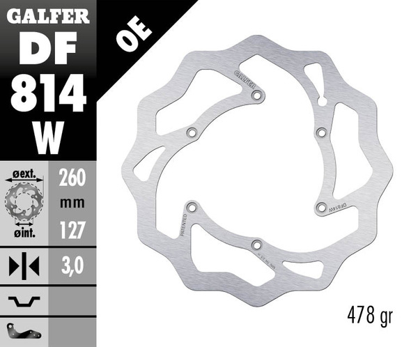 Disc frana fata Beta 250-498 RR Galfer Fixed