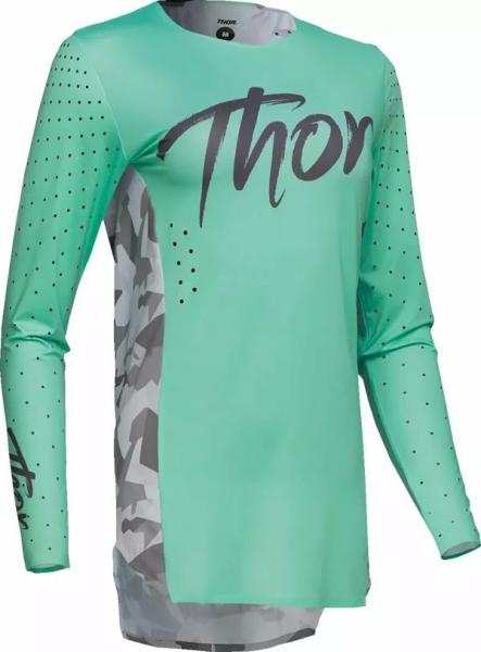 THOR Women's Sportmode Shadow Jersey Green, Gray -2