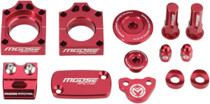 MOOSE RACING Bling Pack Kit Red, Anodized 