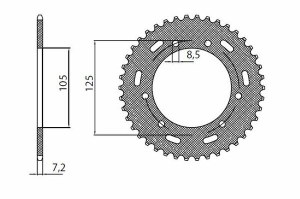 Steel Rear Sprocket Natural