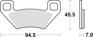 Placute frana fata/spate TRW Sinterizate OFFROAD ARCTIC CAT ATV ​​300 '10-/TRV 450 '11-/TBX / TRV 500 '05-/ PROWLER 700 '08-/TRV 1000 '09-