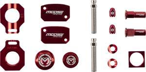 MOOSE RACING Bling Pack Kit Red, Anodized 