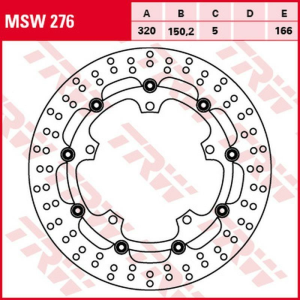 Disc frana fata TRW TRIUMPH SPEED 1050 '15 -'16/SPEED TRIPLE 1050 '08 -/SPRINT GT 1050 '10 -'13/TROPHY 1200 '13 -'17