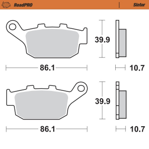 Roadpro Sinder Brake Pad Rear