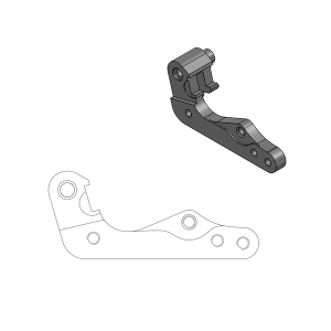 Relocation Bracket For Oem Caliper Black