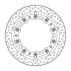 Halo Series Floating Rotor Black, Silver, Stainless Steel