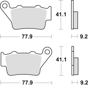 Placute frana spate TRW Organice APRILIA PEGASO 650 '01-'10/ETV 1200 CAPONORD '13-'17/HONDA NX 650 DOMINATOR '95-'01/YAMAHA MT-03 / XT 660 '04-'16/XT 660Z TENERE '08-'16