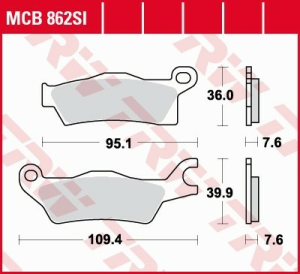 Placute frana fata TRW Sinterizate METALLIC SINTER OFFROAD CAN-AM OUTLANDER 800/1000 '12-/RENEGADE 1000 '12-