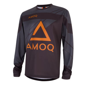 AMOQ Snowcross Jersey Black/Dk Grey/Orange XS