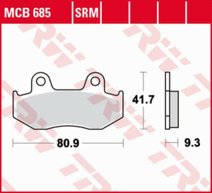 Placute frana spate TRW Sinterizate HONDA SCV 110 LEAD '08 -'09/ CH 125 SPACY '94 -'99/ PS 125/150 '06 -'13/SES 125/150 '02 -'06