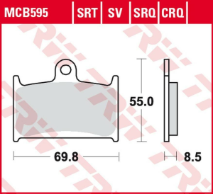 Placute frana fata TRW Sinterizate TRACK SUZUKI GSX-R 400 '90 -'95/ GSX-R 750 '88 -'93, GSX-R 1000 '89 -'92/ TRIUMPH DAYTONA / SPEED TRIPLE / SPRINT 900/955 ' 91-'06