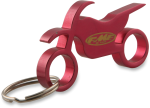 Fmf Metal Motorcycle Keychain Red 