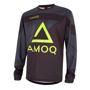 AMOQ Snowcross Jersey Black/Dk Grey/HiVis XS