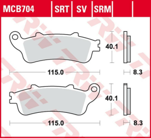 Placute frana fata TRW Sinterizate HONDA NSS 250 JAZZ '01 -'04/FJS 400 SILVERWING '06 -'08/FJS 600 SILVERWING '01 -'10