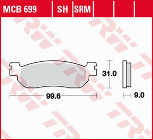 Placute frana fata TRW Sinterizate YAMAHA YP / XP 125 X-MAX '10 -/VP 250 X-CITY '07 -'16/YP 250 MAJESTY '98 -'03/YP 250 X-MAX '05 -'13/RA 400 X-MAX '17 -/YP 400 X-MAX '13 -'16/YAMAHA TW 200 '91 -'01/ XT 225 SERROW '97 -'08