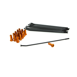 Spoke And Nipple Replacement Kit Black, Orange