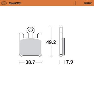 Roadpro Sinder Brake Pad Front