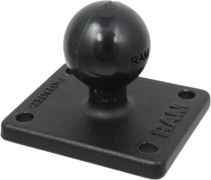 Ball Adapter With Amps Plate Black 