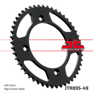 JT SPROCKETS Induction Hardened Black Zinc Finish Rear Sprocket Black, Zinc 