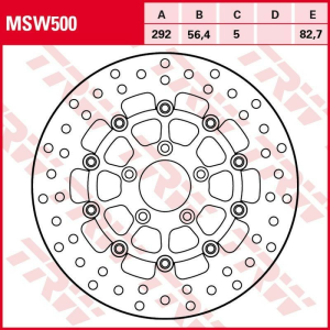 Disc frana fata TRW HARLEY-DAVIDSON XL / XLH 883 SPORTSTER / ROADSTER '99 -'13/XL 1200 SPORTSTER '99 -'13/FLHR / FLHT / FLST / FXDC 1450 '99 -'06/ FLHR / FLST / FXST 1584 '07 -'12/FLS / FLSTC / FLSTN 1690 '12 -'14