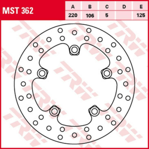 Disc frana spate TRW YAMAHA YZF R6 '03 -/ MT-10 '16 -/YZF R1 '03 -