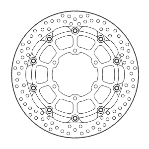 Halo Series Floating Rotor Black, Stainless Steel