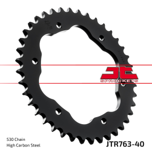 JT SPROCKETS Induction Hardened Black Zinc Finish Rear Sprocket Black 