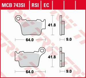 Placute frana spate TRW Organice BMW G 450 X / SMR '08-'11/ KTM EXC / SX 125 '04-'16/EXC / SX 250 '03-'17/ EXC 300 '04-/EXC 350 '10-/ EXC 450 '03-/ EXC 500 '09-/XC 525 '03-'07/ EXC 530 '08-'11