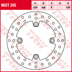 Disc frana fata/spate TRW HONDA CBR 125 '04-'17/ CRF 250 '13-/CB 600 HORNET '98-'06/CBR 600 F / RR '91-'16/XR 650 L '93-'97/CBR 900 RR '92-'03/CBR 1000 RR '04-'16/VTR 1000 / SP1 / SP2 '00-'06