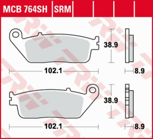 Placute frana fata TRW Sinterizate HONDA FJS 400 SILVERWING '06 -'16/FJS 600 SILVERWING '01 -'16/ YAMAHA XC 125 MAJESTY '14 -'15