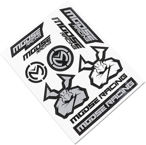 MOOSE RACING S2 Decal Black, Silver 