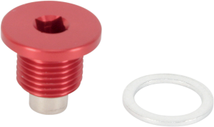 MOOSE RACING Magnetic Drain Plug Red 