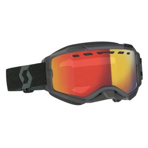 Scott Goggle Fury Snow Cross black enhancer red chrome