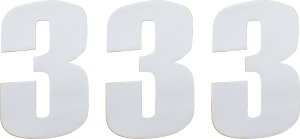 MOOSE RACING Vinyl Race Numbers White 