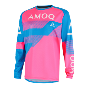 AMOQ Ascent Strive V2 Jersey Sky Blue-Pink XS