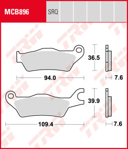 Placute frana fata TRW Organice SUZUKI GSX 125 S '18-'19/GSXR 125 R '18-'19/GSXR 150 R '17-'19/HONDA CBF 125 STUNER '06-'19/CBF 150 UNICORN '06-