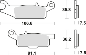 Placute frana fata TRW Sinterizate OFFROAD YAMAHA RAPTOR YFM 250 '08-'20/GRIZZLY YFM 550 '09-'20/GRIZZLY YFM 700 '07-'20