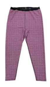 SVALA Merino Design Womens Pant Jacquard raspberry-grey S