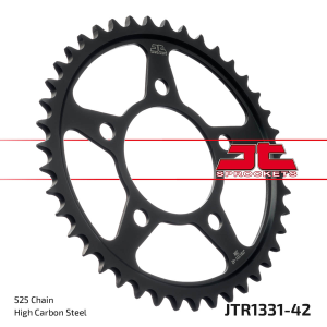 JT SPROCKETS Induction Hardened Black Zinc Finish Rear Sprocket Black, Zinc 