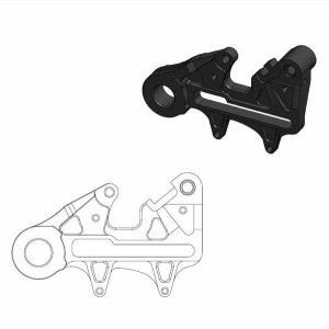 MOTO-MASTER Mx-offroad Adapter Brackets Black 