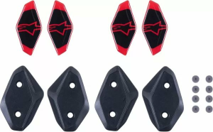 Alpinestars Rk-10 Hinge Cover & Sticker Replacement Set Black, Red 