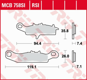 Placute frana fata TRW Sinterizate OFFROAD KAWASAKI KFX 450/700 04-14/KVF 700 04-06