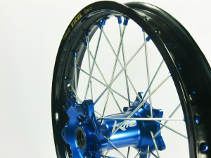 Elite Mx-en Wheel, Silver Spokes Black, Blue