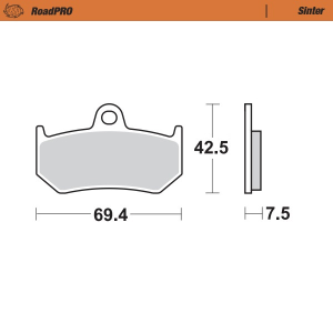 Roadpro Sinder Brake Pad Rear