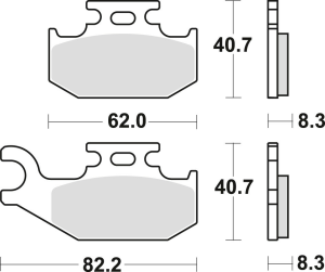 Placute frana fata/spate TRW Sinterizate OFFROAD SUZUKI LTA 400 '08-/ LTA 450 '06-'12/ LTA 500 '09-/LTA 750 '08-