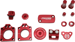 MOOSE RACING Bling Pack Kit Red, Anodized 