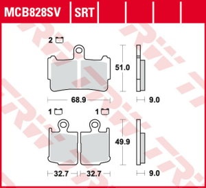 Placute frana fata TRW Sinterizate STREET HONDA VFR 1200 '10-'16