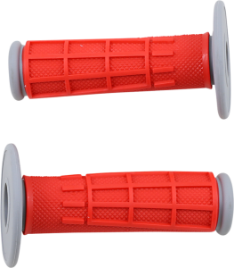 MOOSE RACING Comp Diamond Half Waffle Grips Red 