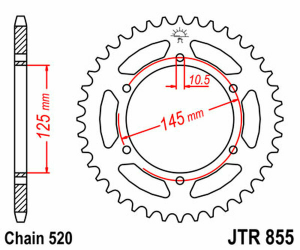 JT SPROCKETS Induction Hardened Black Zinc Finish Rear Sprocket Black, Zinc 