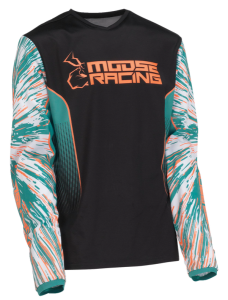 Tricou copii Moose Racing Agroid Teal/Orange/Black